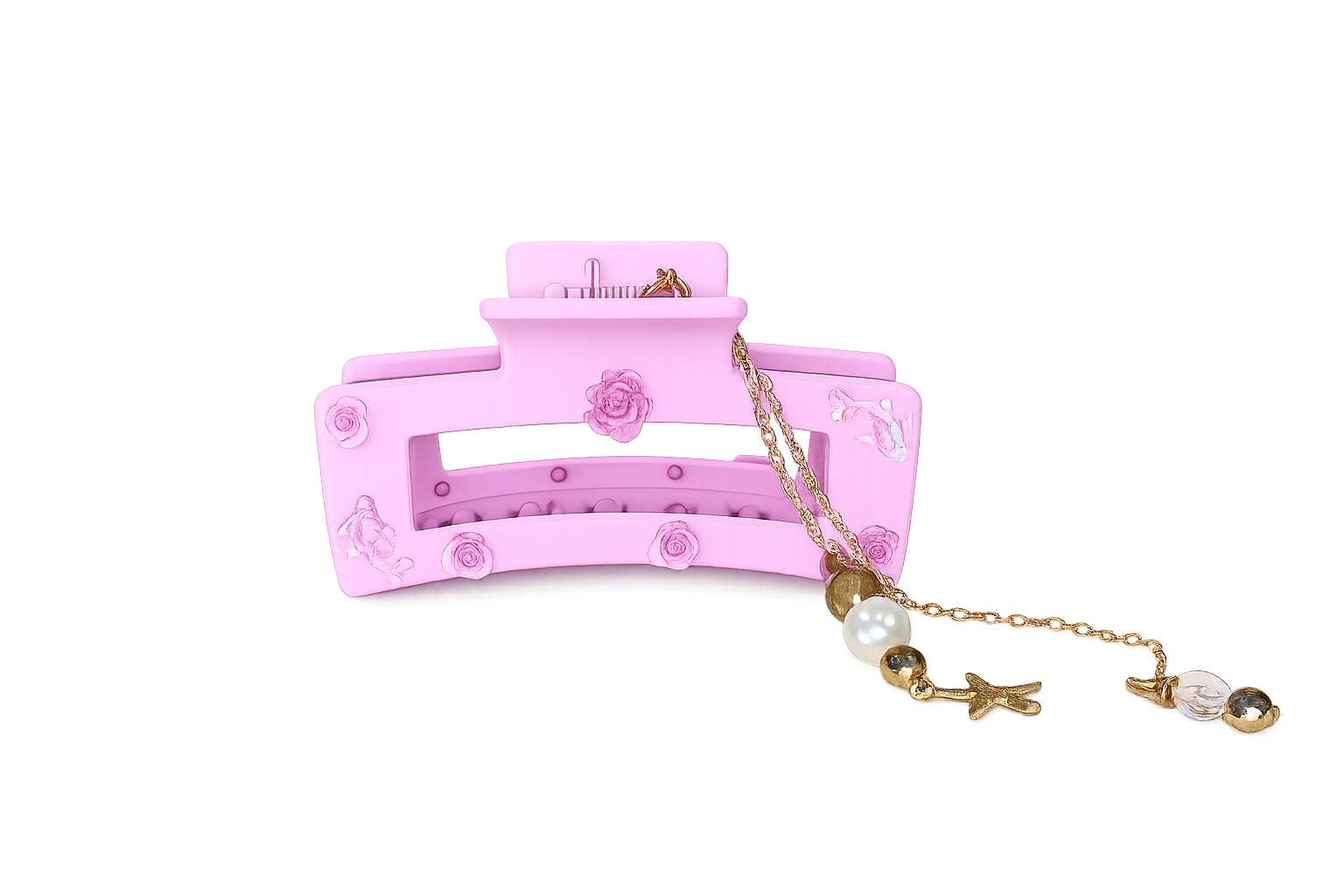 Limited Edition Pink Flower Koi Fish Hair Claw Clip
