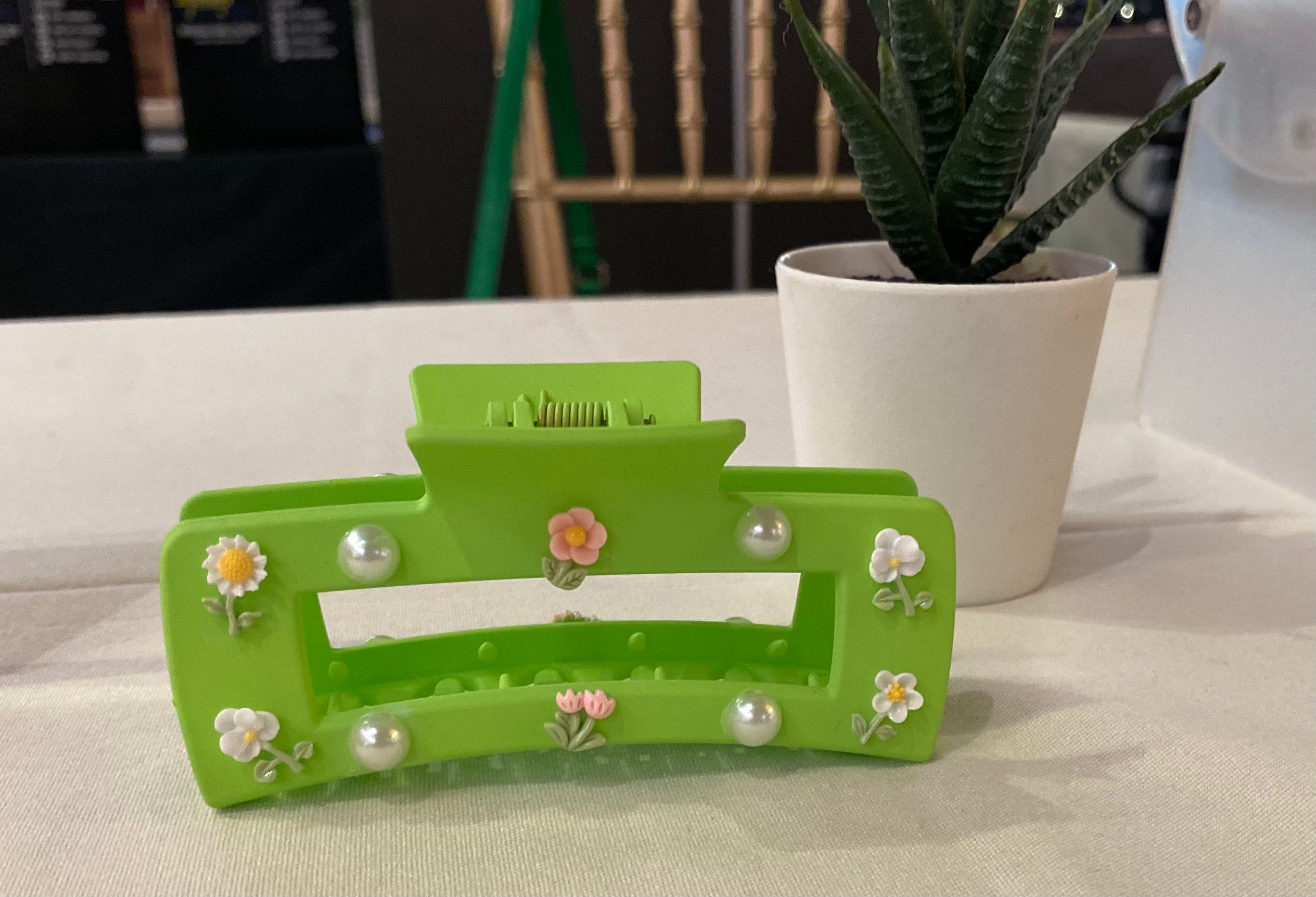Spring Flower Claw Clip