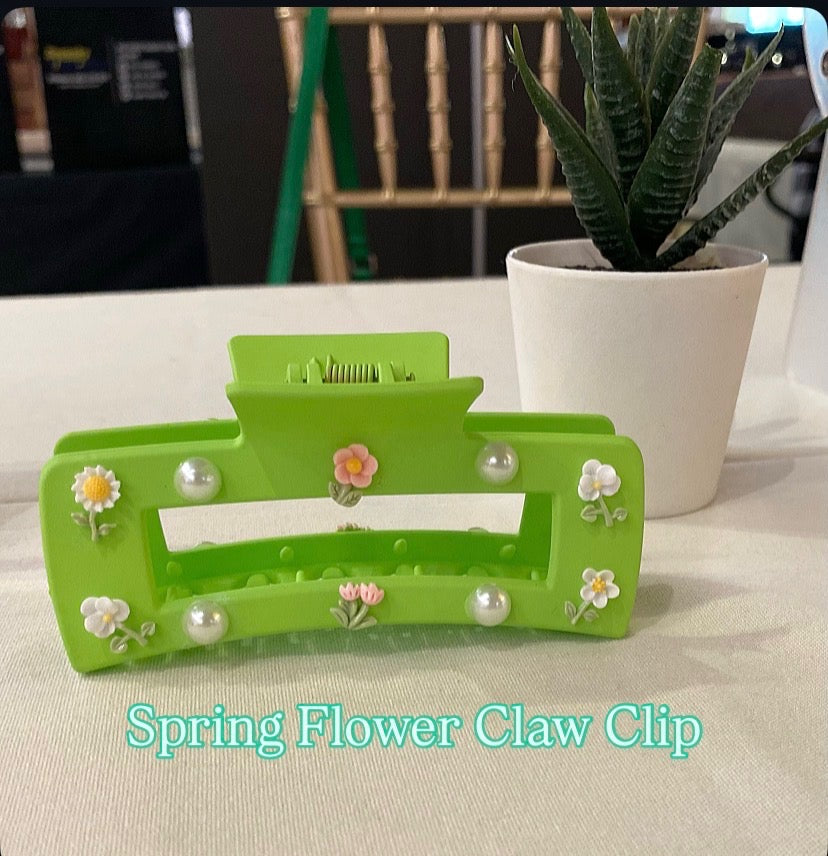 Spring Flower Claw Clip